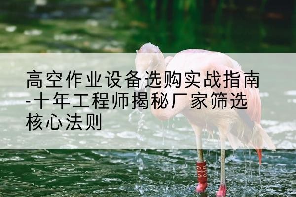 富县剪叉式升降机厂家-高空作业设备选购实战指南-十年工程师揭秘厂家筛选核心法则