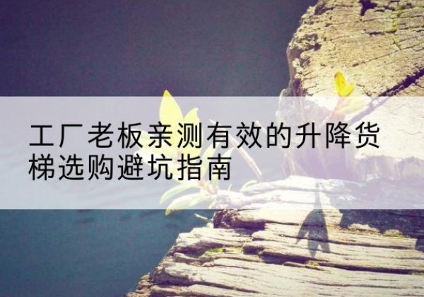 富县升降货梯怎么选-工厂老板亲测有效的升降货梯选购避坑指南